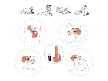 Haydon Dildo con 20 Modos de Vibracion y Estimulador de Clitoris