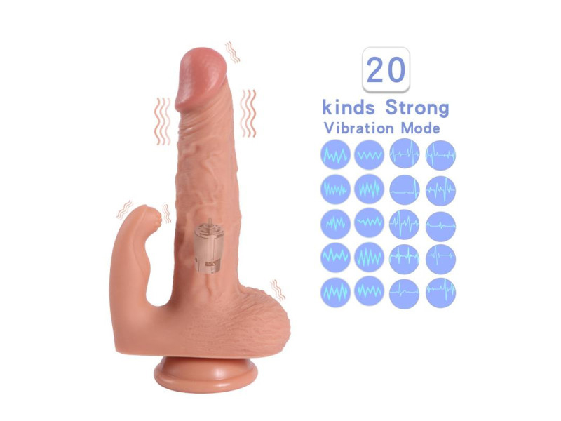 Haydon Dildo con 20 Modos de Vibracion y Estimulador de Clitoris