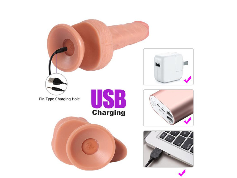Haydon Dildo con 20 Modos de Vibracion y Estimulador de Clitoris
