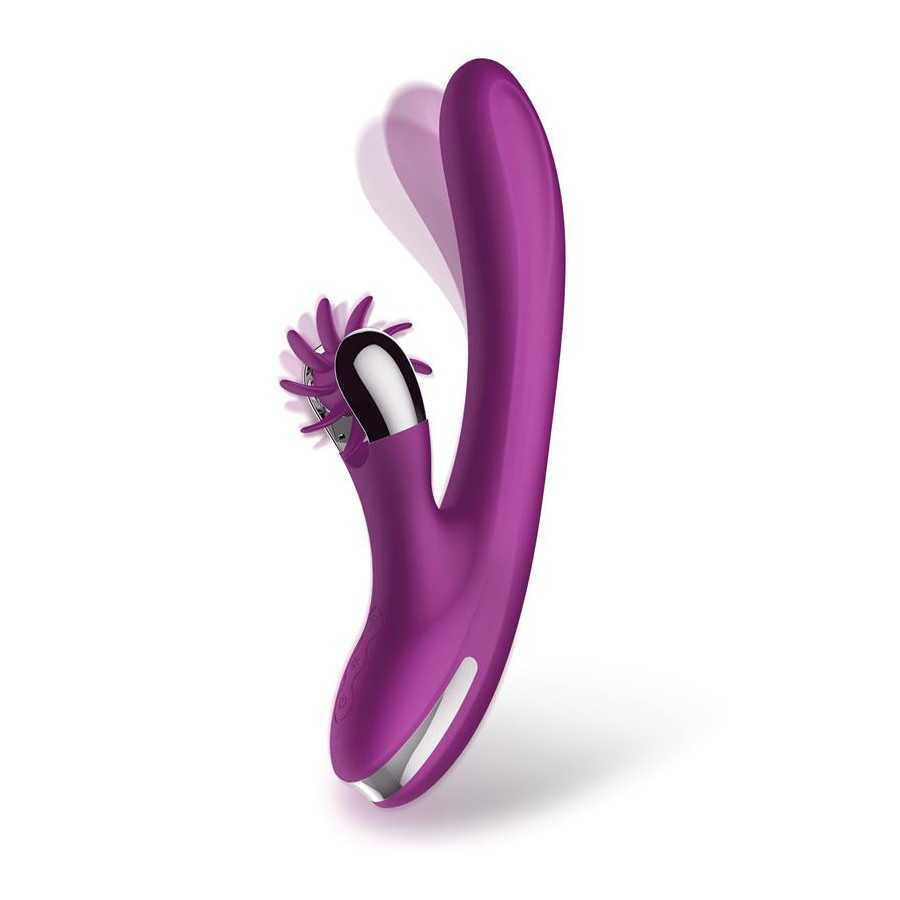 No Two Vibrador Movimiento Finger y Rueda Estimuladora