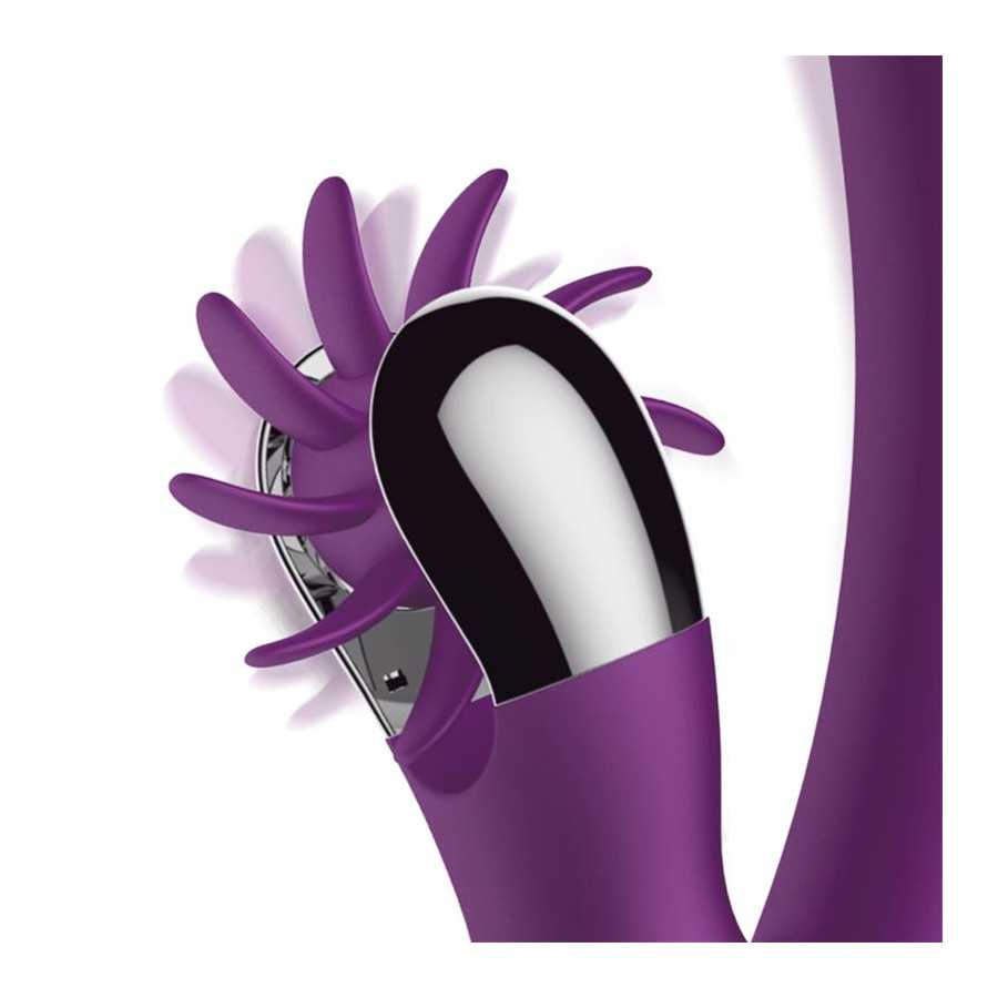 No Two Vibrador Movimiento Finger y Rueda Estimuladora