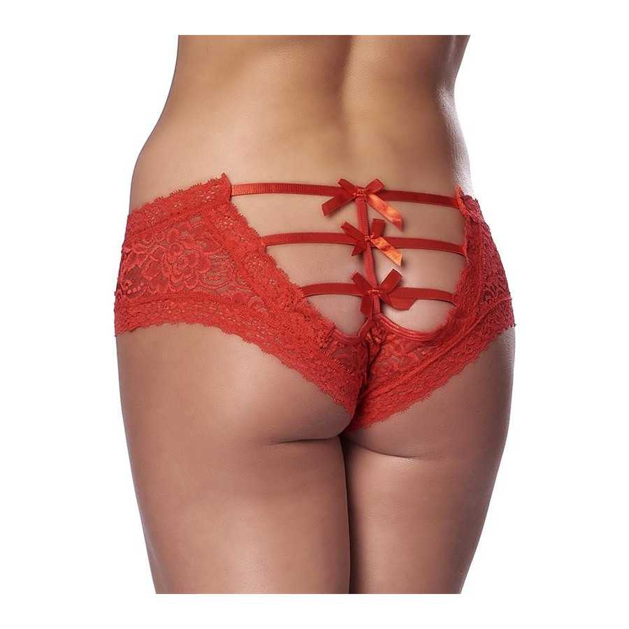 Braguitas Ancha Tipo Corset Rojas Talla Unica