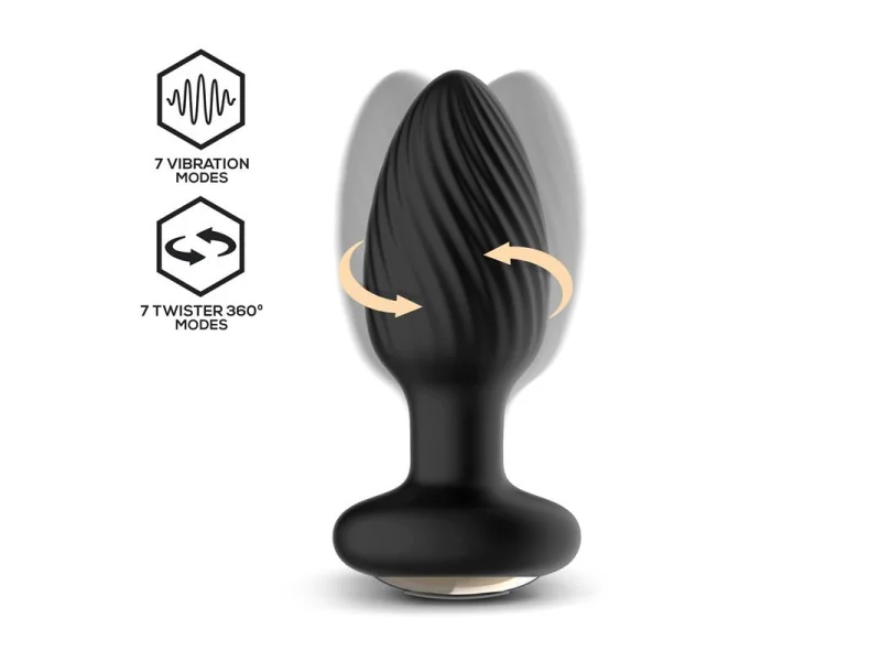 Drago Plug Anal Vibracion Movimiento Twister 360º y Control Remoto
