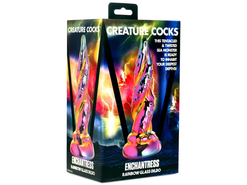 Dildo de Vidrio borosilicato Enchanting Rainbow