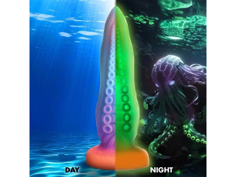 Dildo Tentaculo Brilla en la Oscuridad