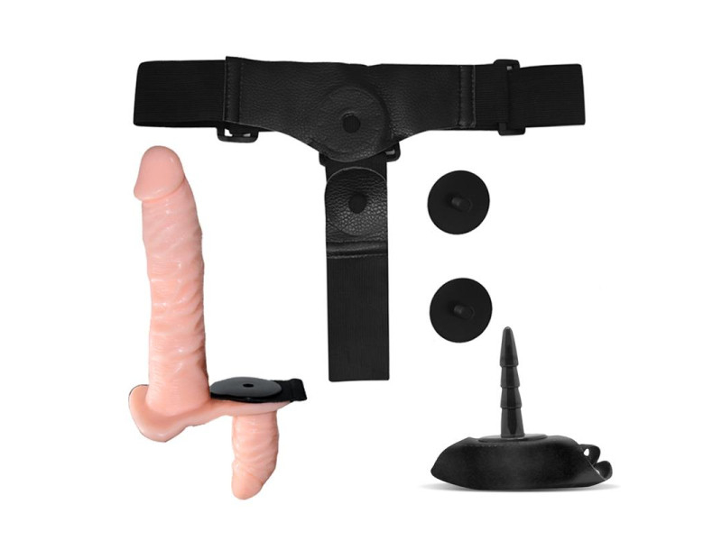Batek Arnes con Dildo Doble Desmontable Punto G y Vibracion Control Remoto
