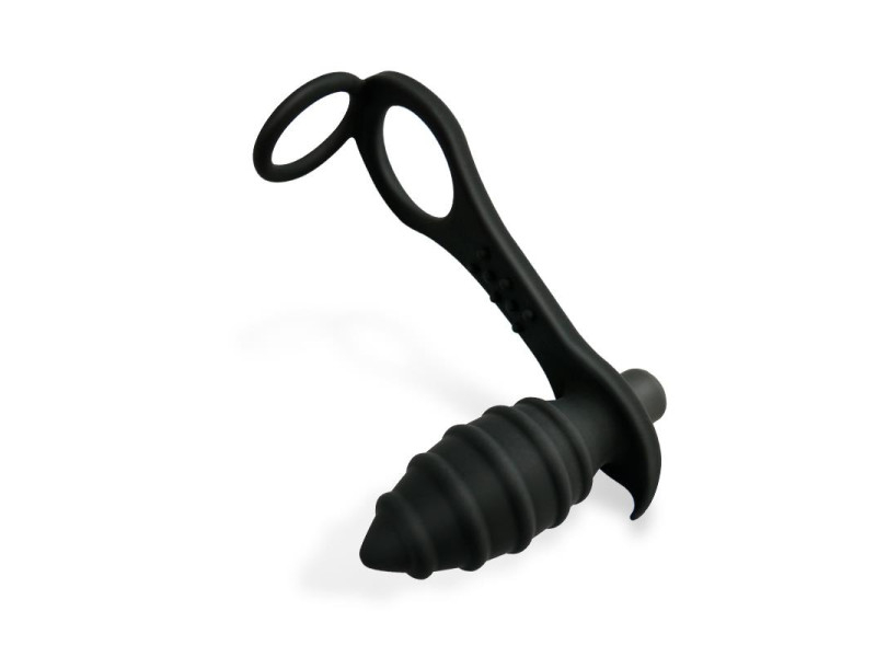 Aksten Plug Anal con Vibracion y Anillo para Testiculos