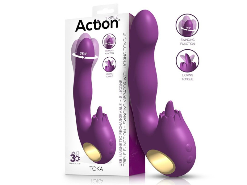 Toka Vibrador con Oscilacion 360º y Lengua Estimuladora