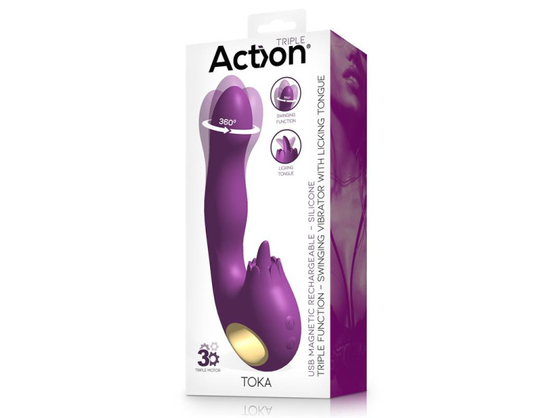Toka Vibrador con Oscilacion 360º y Lengua Estimuladora