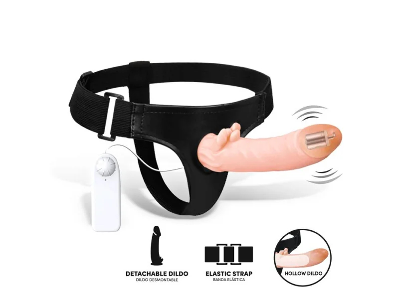 Hybee Dildo con Dildo Realista Hueco y Vibracion con Control Remoto