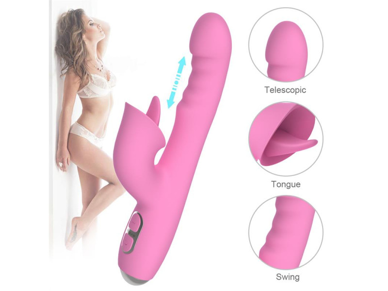 T May Vibrador con Empuje y Movimiento Swing