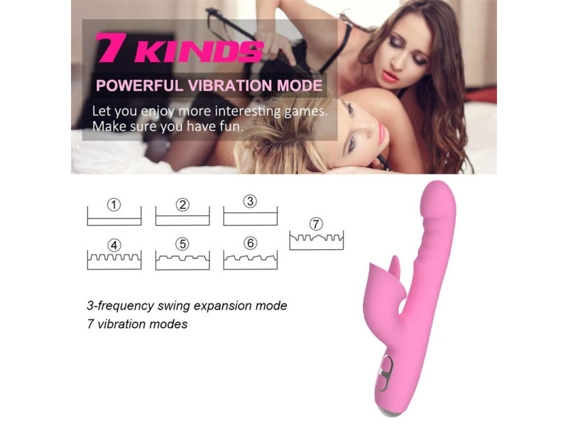 T May Vibrador con Empuje y Movimiento Swing