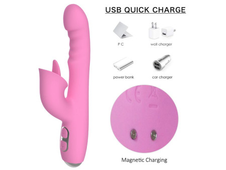 T May Vibrador con Empuje y Movimiento Swing