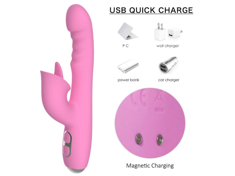 T May Vibrador con Empuje y Movimiento Swing