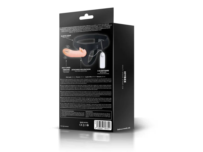 Hybee Dildo con Dildo Realista Hueco y Vibracion con Control Remoto