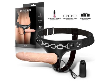 Ribbo Arnes con Dildo Realista con Vibracion y Control Remoto