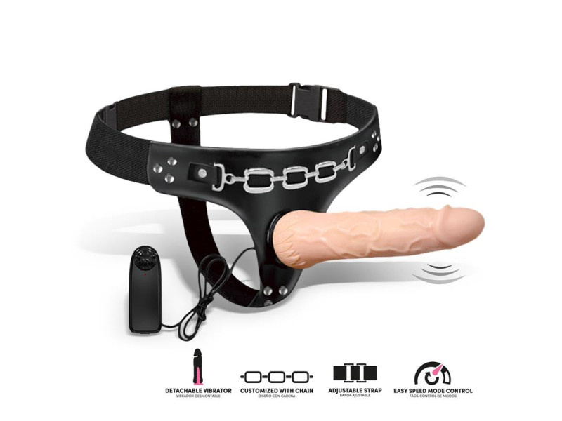 Ribbo Arnes con Dildo Realista con Vibracion y Control Remoto