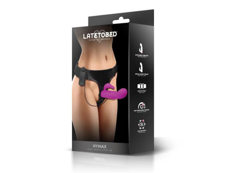 Hymax Arnes con Dildo Vibrador con Conejito y Control Remoto Hymax Arnes con Dildo Vibrador con Conejito y Control Remoto