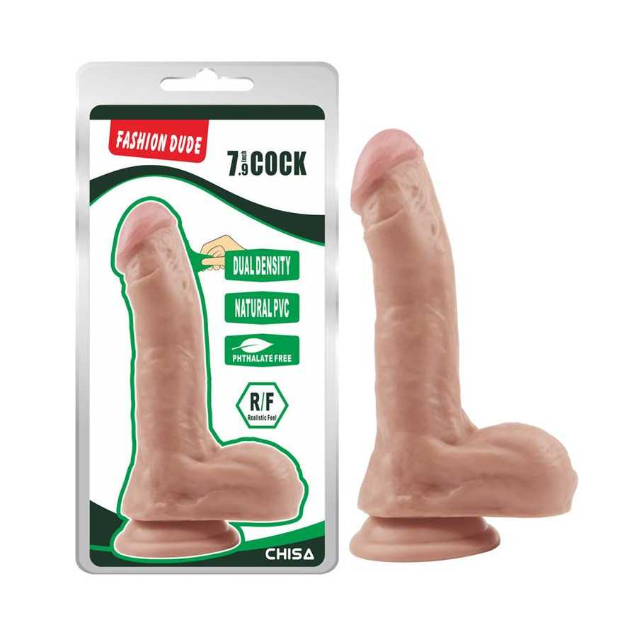 Dildo Dual Density Fashion Dude 205 x 45 cm Natural