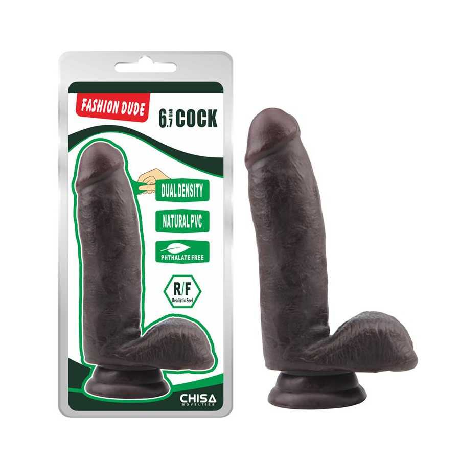 Dildo Dual Density Fashion Dude 17 x 36 cm Marron