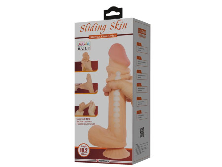 Dildo Realista Piel Deslizante Retractil 26 cm