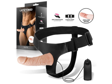 Eleto Arnes con Dildo Hueco Desmontable Vibracion y Control Remoto