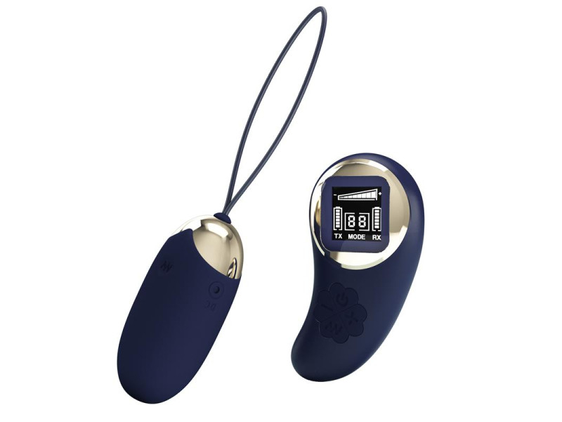 Mina Huevo Vibrador con Control Remoto Pantalla Digital Azul