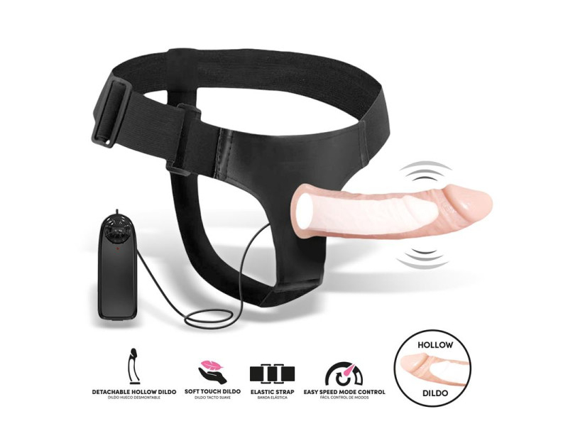 Bemax Arnes con Dildo Hueco Desmontable Vibracion y Control Remoto