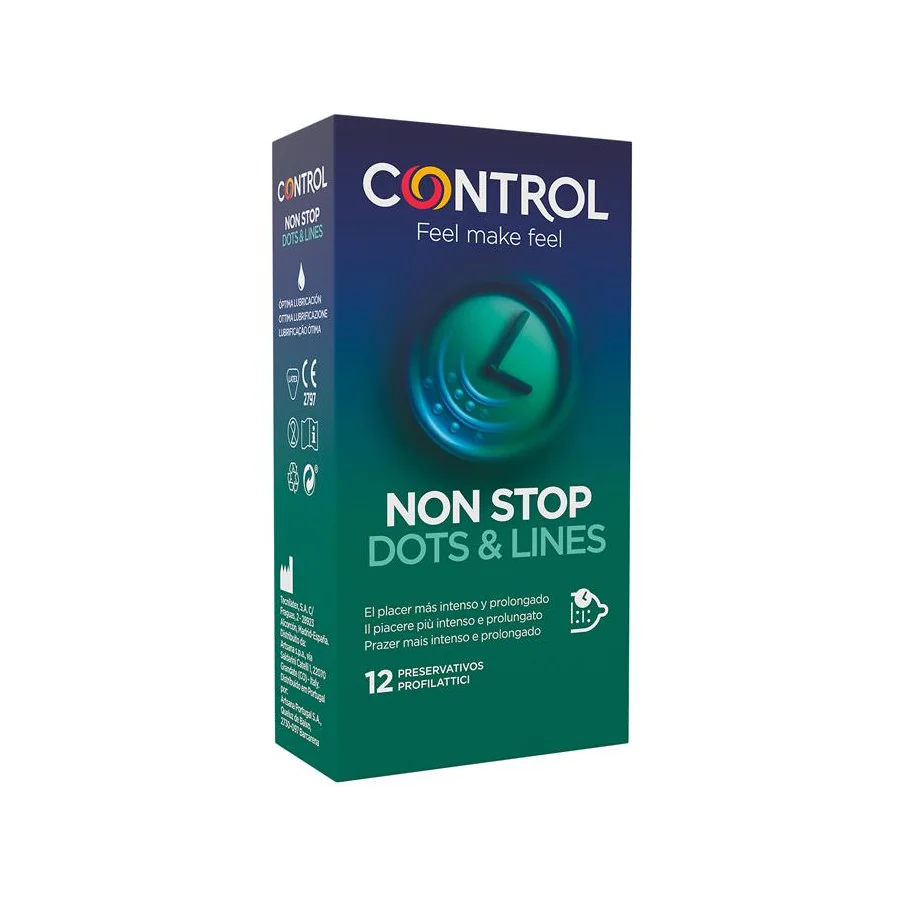 Preservativos Non Stop Drops and Lines 12 unidades Preservativos Non Stop Drops and Lines 12 unidades