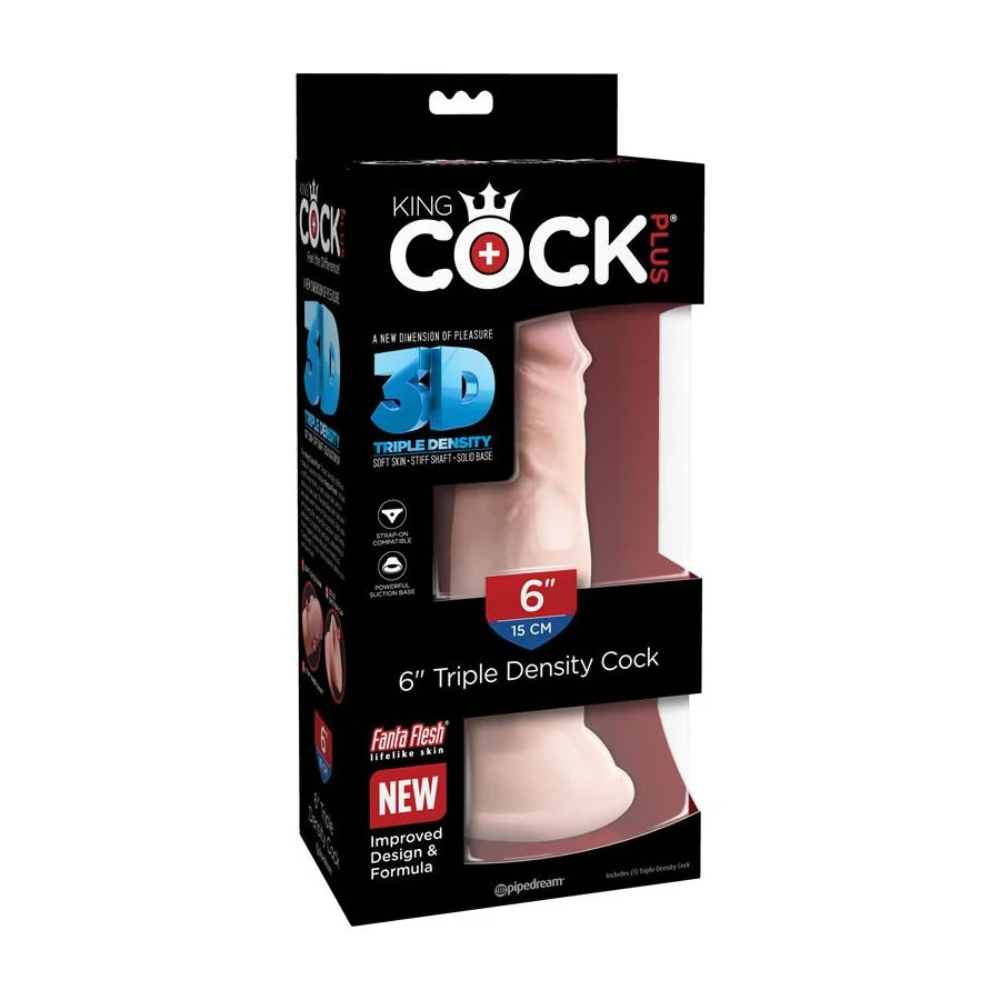 3D Dildo Triple Densidad Plus 6 Natural