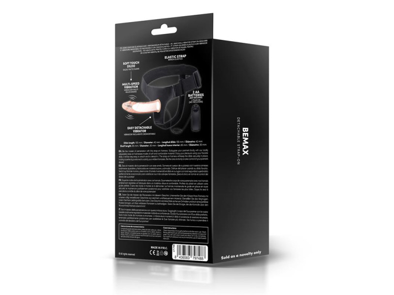 Bemax Arnes con Dildo Hueco Desmontable Vibracion y Control Remoto