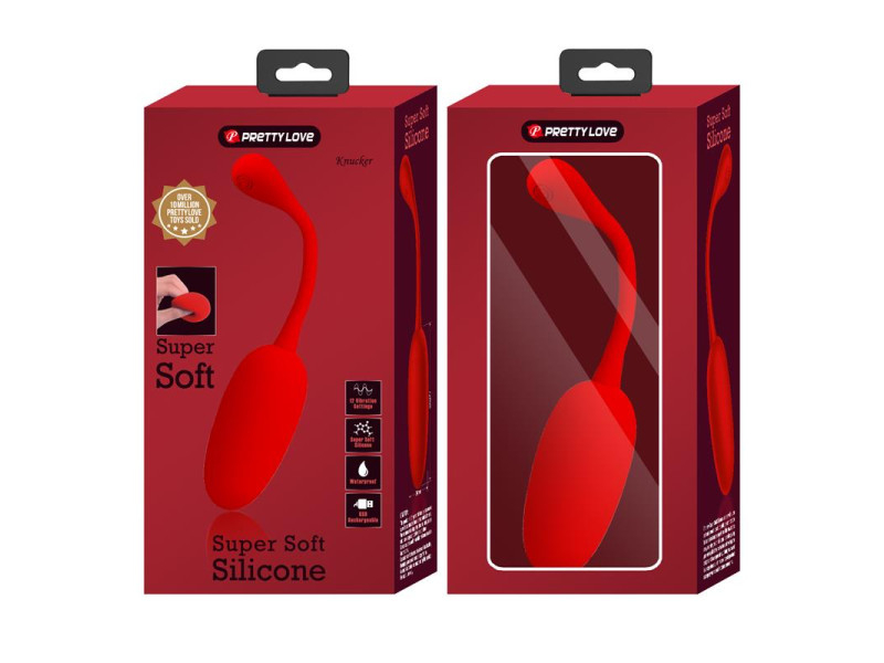 Knucker Huevo Vibrador Rojo