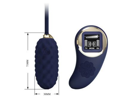 Vivian Huevo Vibrador con Control Remoto con Pantalla Digital Azul