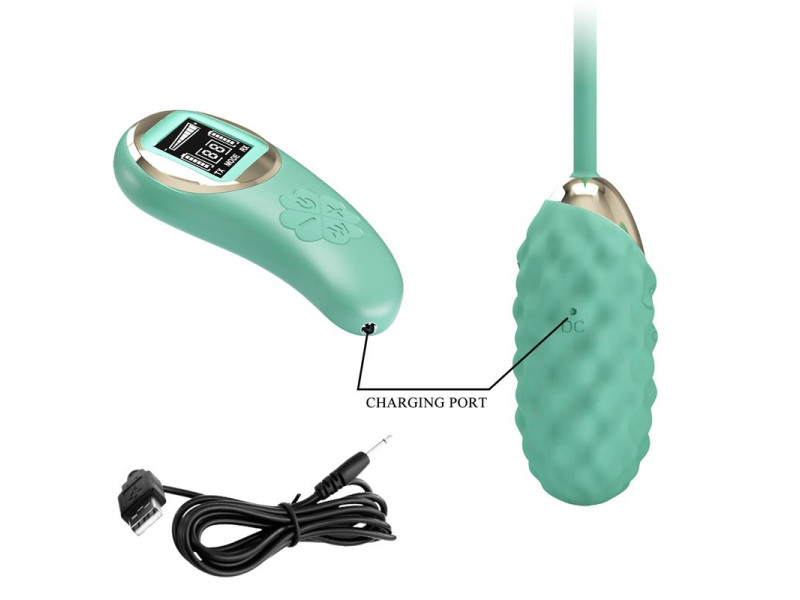 Vivian Huevo Vibrador con Control Remoto Pantalla Digital Verde
