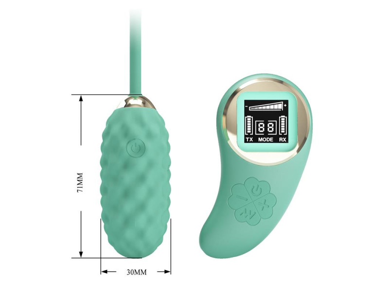 Vivian Huevo Vibrador con Control Remoto Pantalla Digital Verde