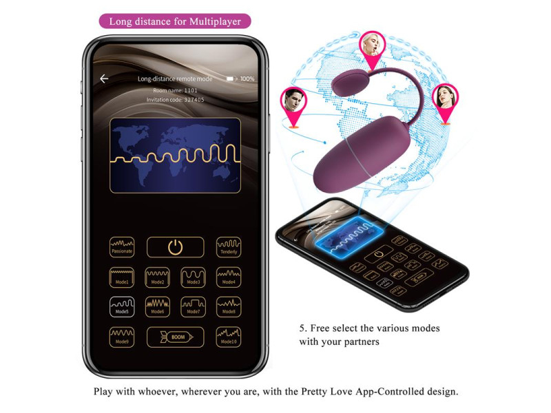 Nymph Huevo Vibrador con APP