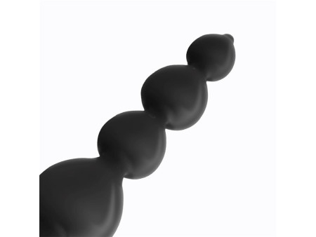 Clyde Plug Anal con Bolas con Aro de Facil Extraccion Silicona Negro
