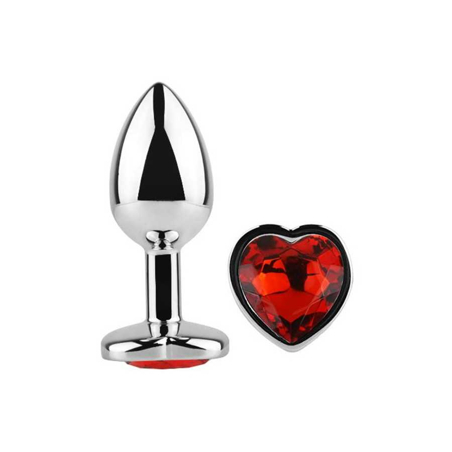 Plug anal Base Corazon Red Scarlet Talla L