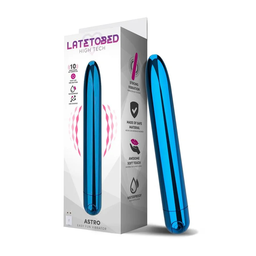 Astro Vibrador 10 Funciones 185 cm USB Azul