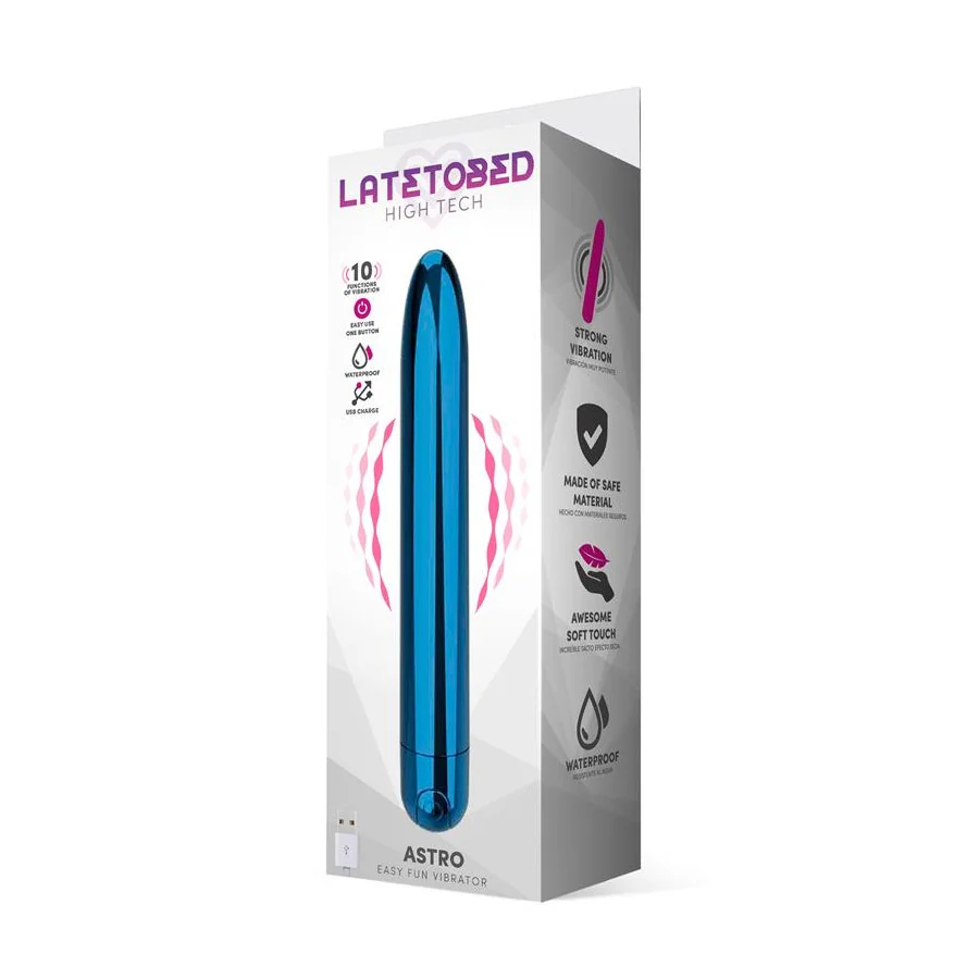 Astro Vibrador 10 Funciones 185 cm USB Azul