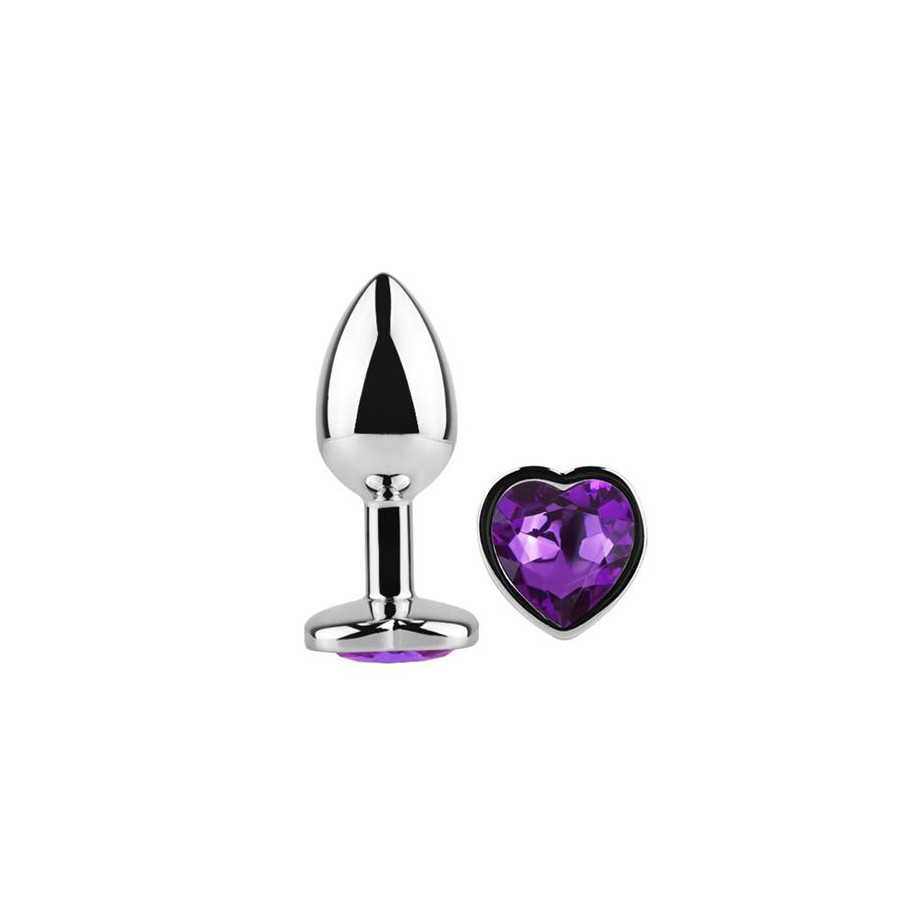 Plug Anal con Joya de Corazon Purple Lavender Talla S