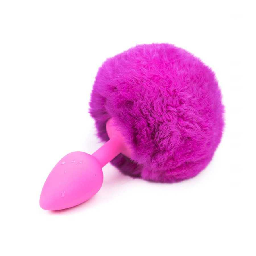 Plug Anal con Pompon Purpura Talla S