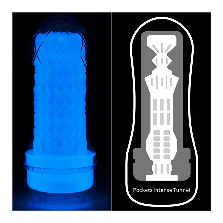 Masturbador Masculino Lumino Luz Azul