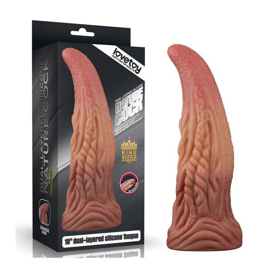 Dildo Tongue 10 Dual Layer