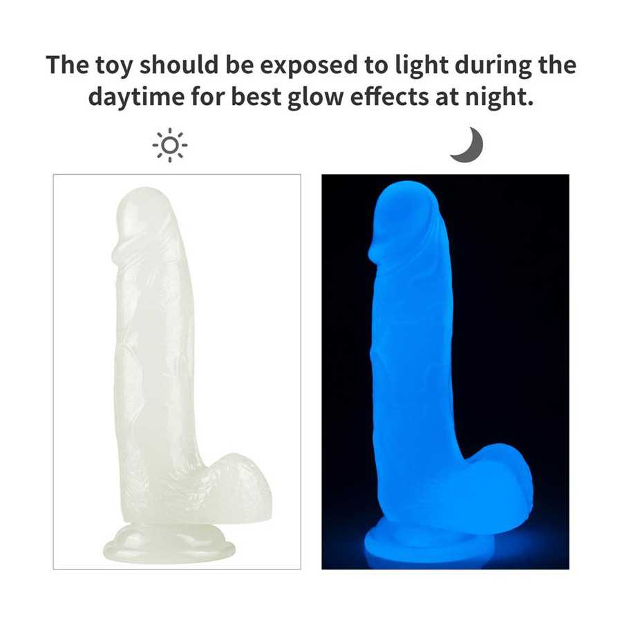 Dildo Lumino 75 Luz Azul