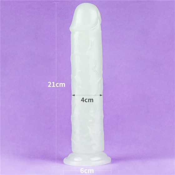 Dildo Lumino 8 Luz Azul