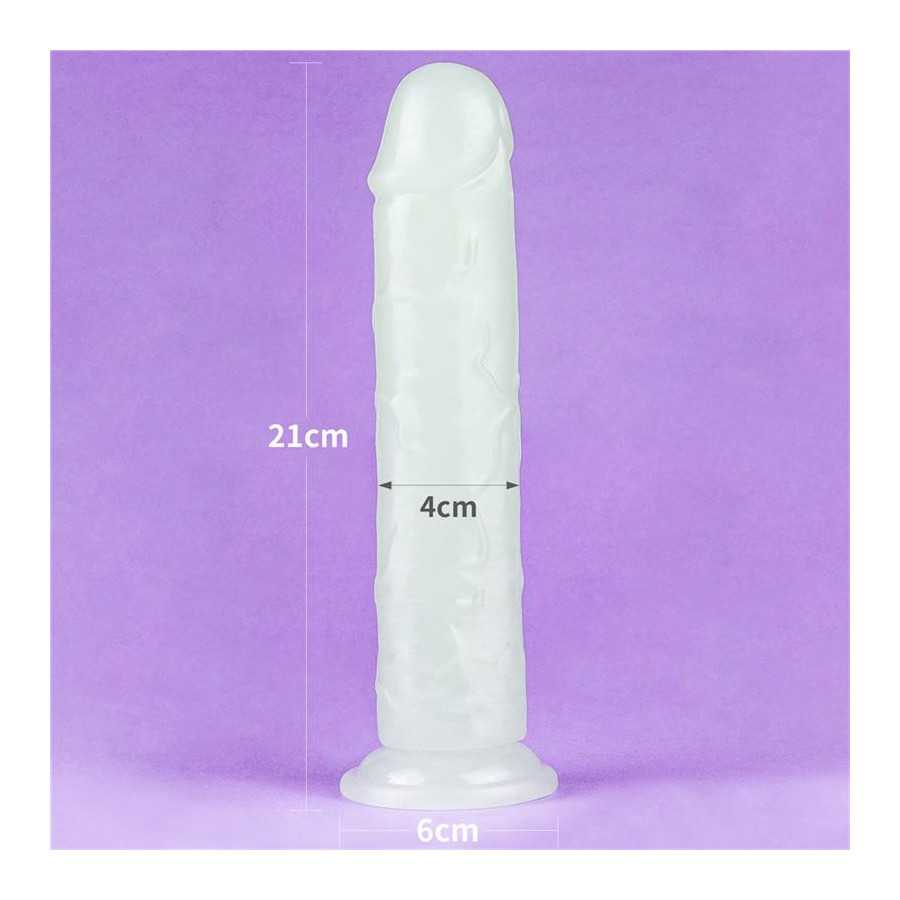 Dildo Lumino 8 Luz Azul