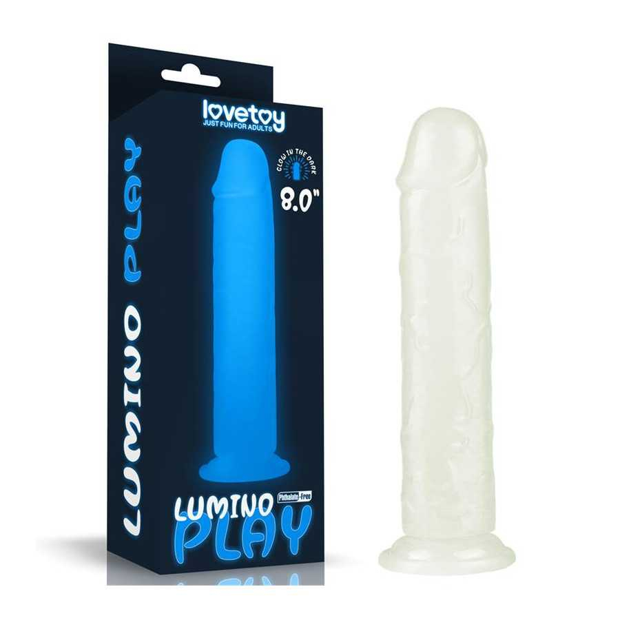 Dildo Lumino 8 Luz Azul