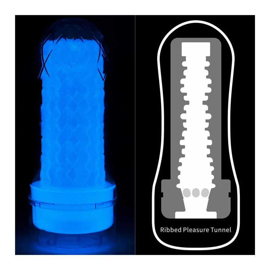 Masturbador Masculino Lumino Luz Azul