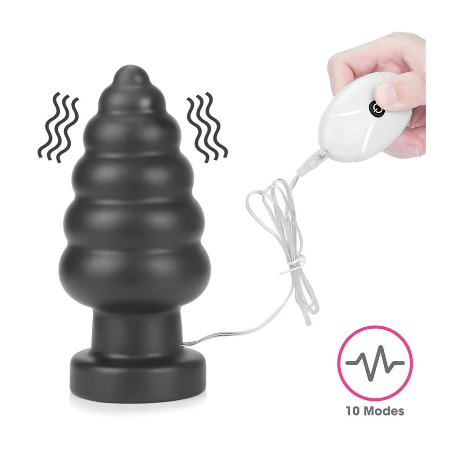 Plug Anal con Vibracion King Sized 7 Negro